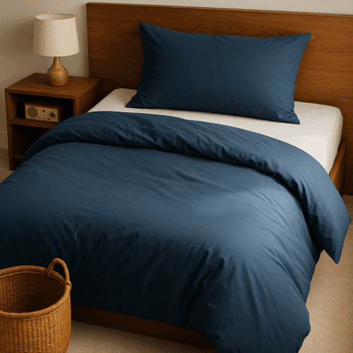 NavyBLue12 Luxe Sateen Bed Sheets Set